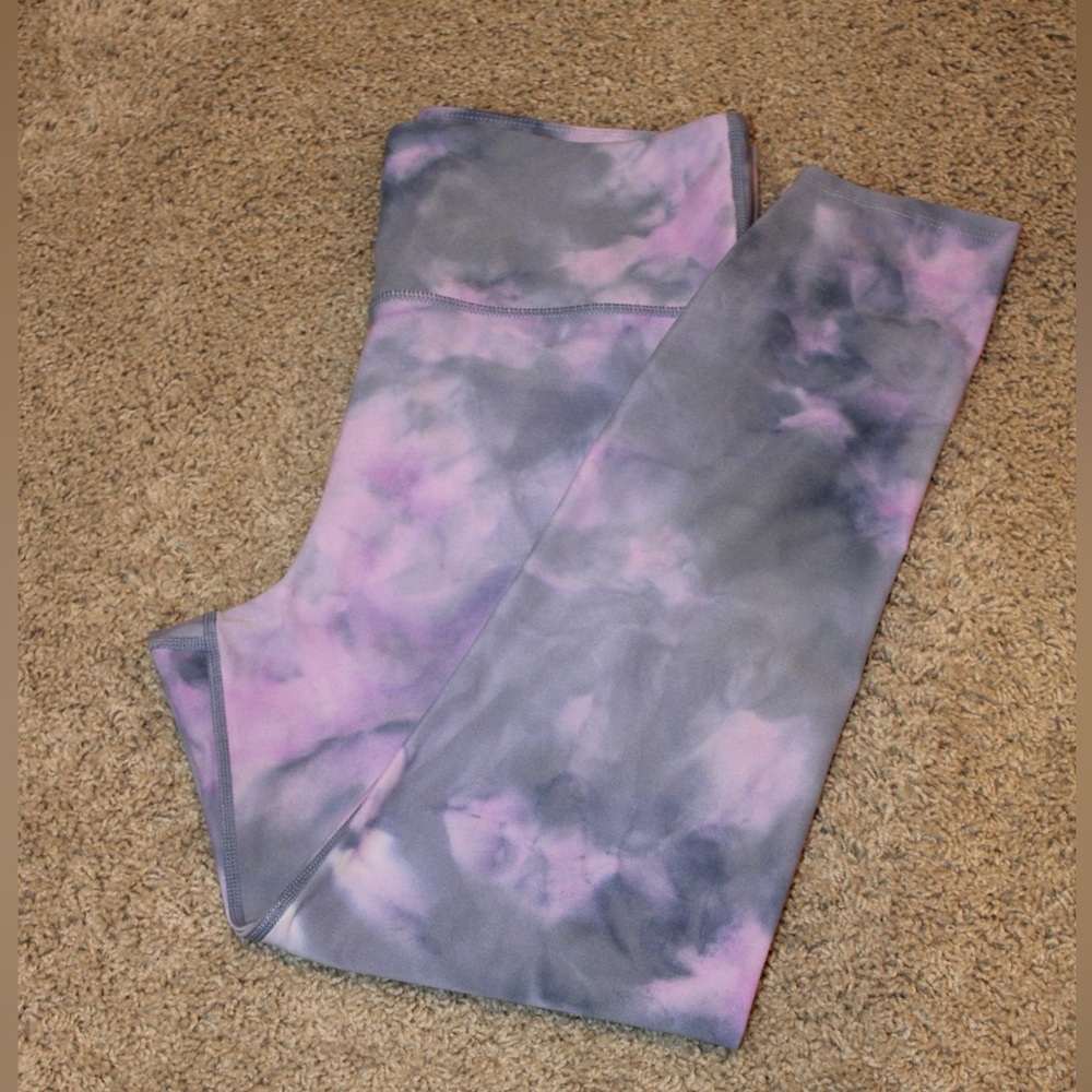 Joylab Purple and Grey Tie-Dye Leggings